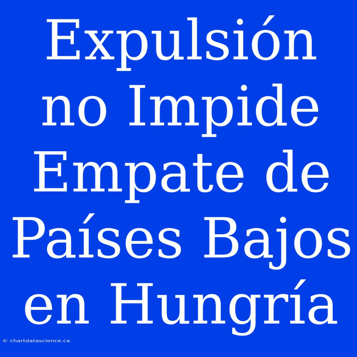 Expulsión No Impide Empate De Países Bajos En Hungría