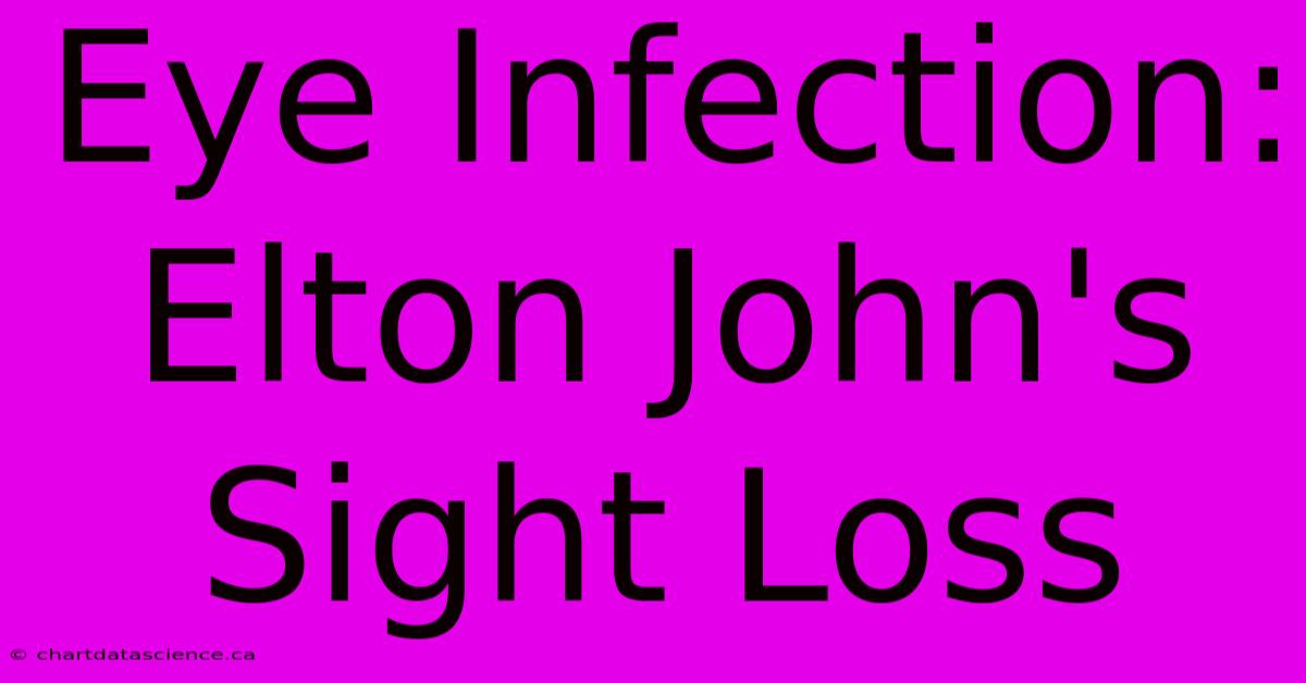 Eye Infection: Elton John's Sight Loss