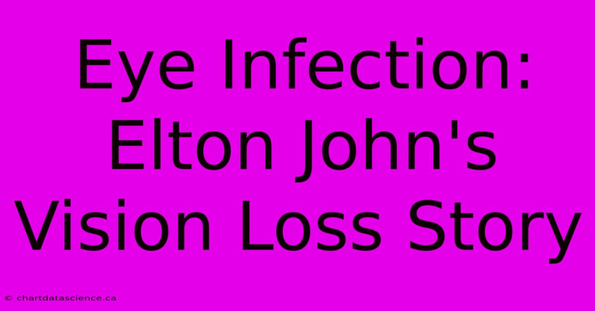 Eye Infection: Elton John's Vision Loss Story