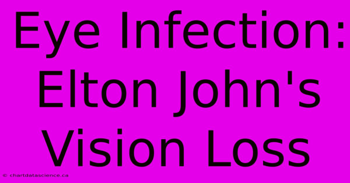 Eye Infection: Elton John's Vision Loss