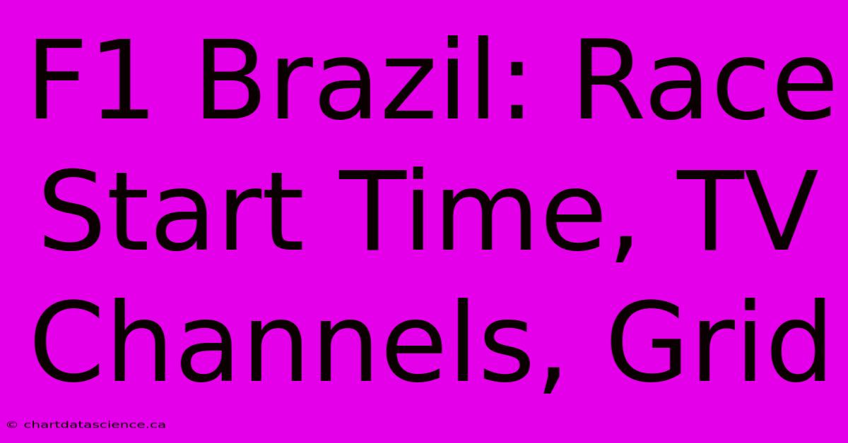 F1 Brazil: Race Start Time, TV Channels, Grid