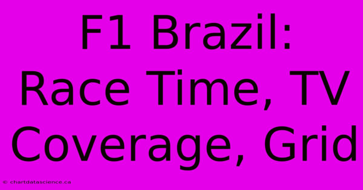 F1 Brazil:  Race Time, TV Coverage, Grid