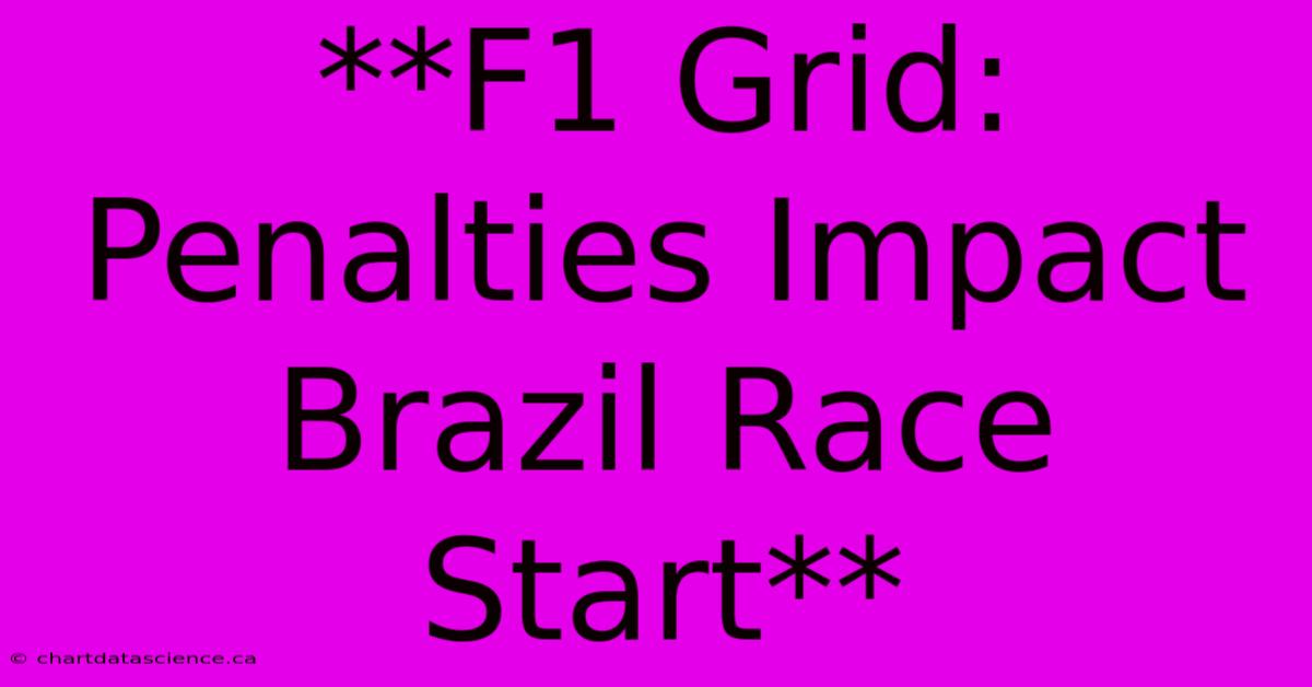 **F1 Grid: Penalties Impact Brazil Race Start**