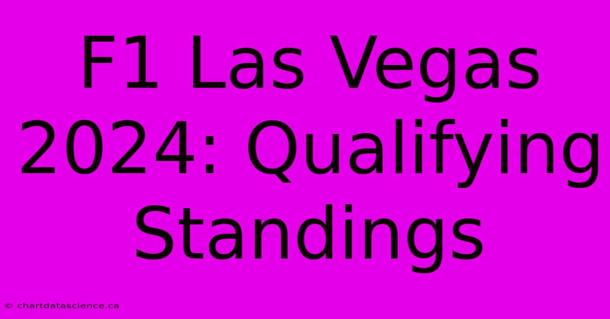 F1 Las Vegas 2024: Qualifying Standings