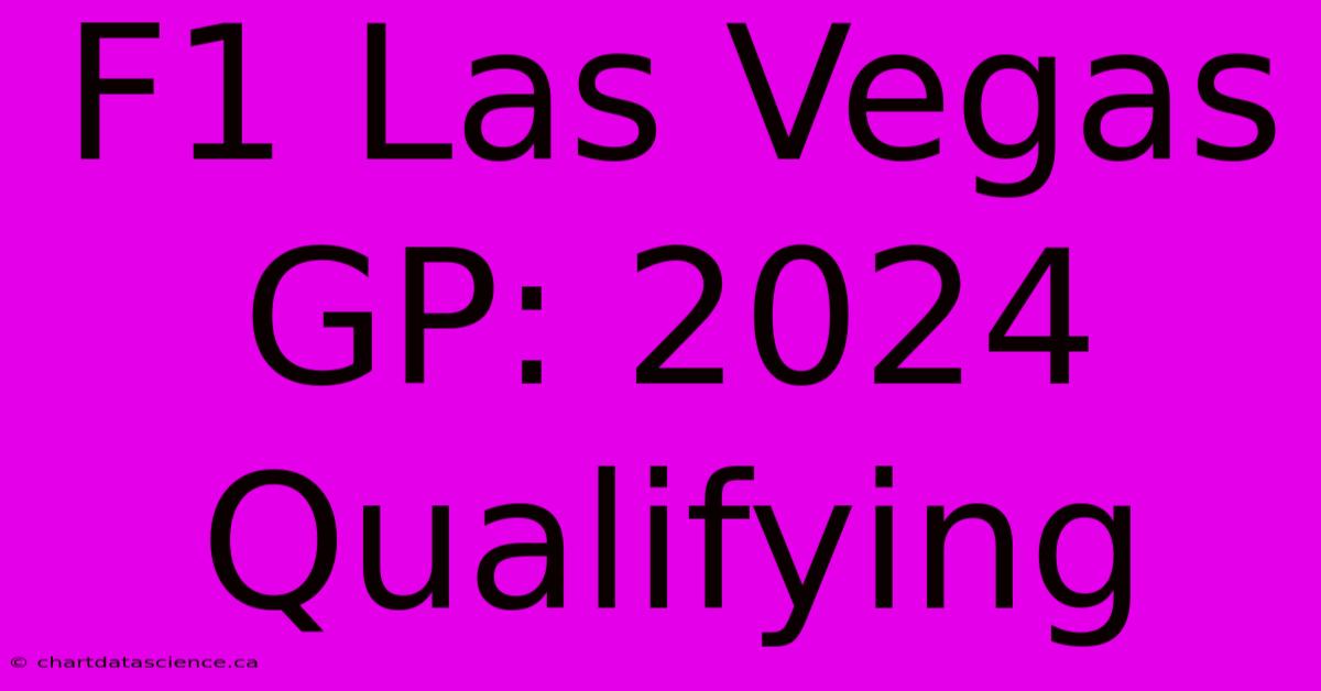 F1 Las Vegas GP: 2024 Qualifying