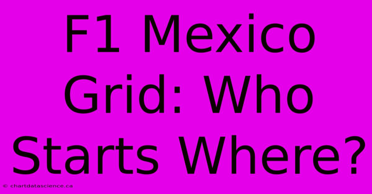 F1 Mexico Grid: Who Starts Where?