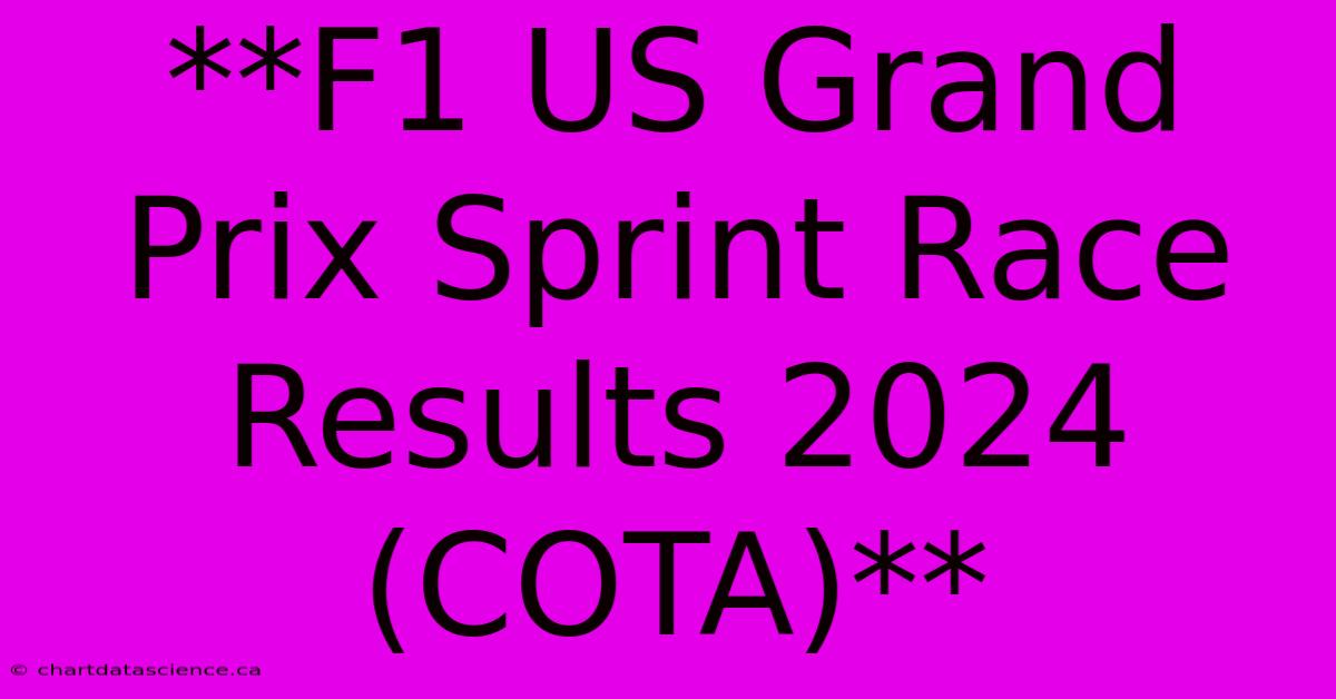 **F1 US Grand Prix Sprint Race Results 2024 (COTA)**