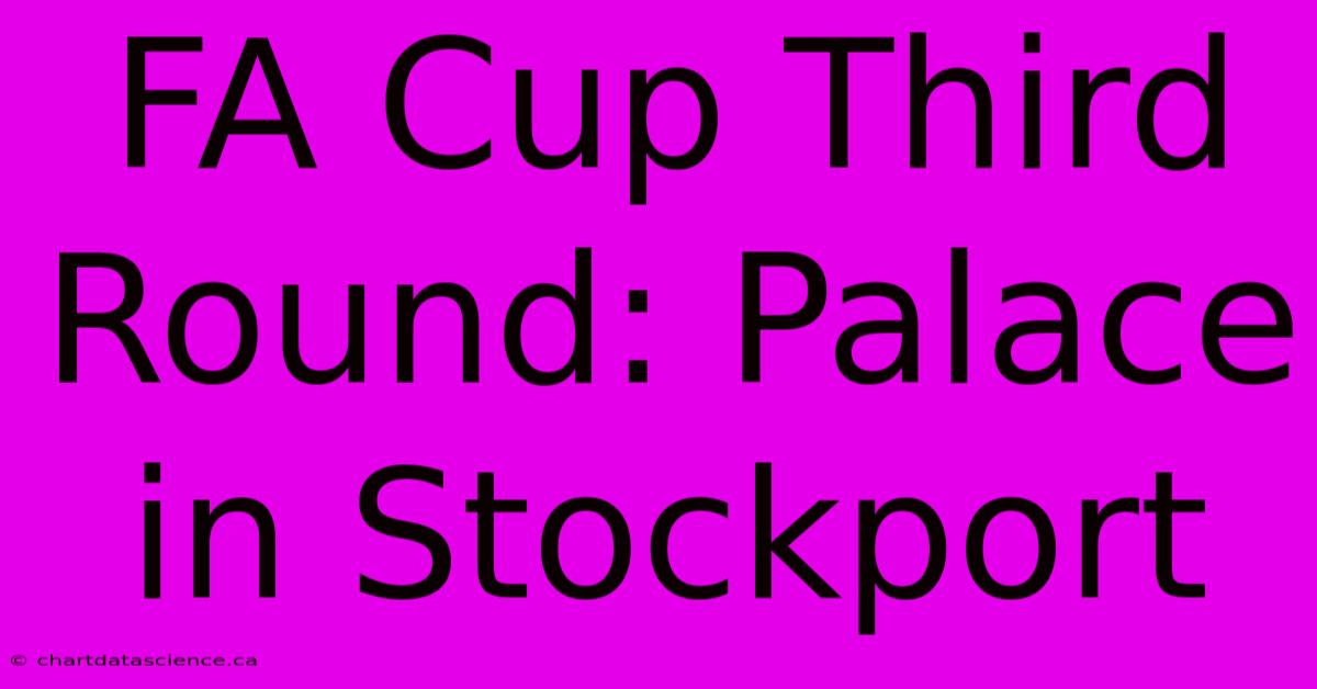 FA Cup Third Round: Palace In Stockport