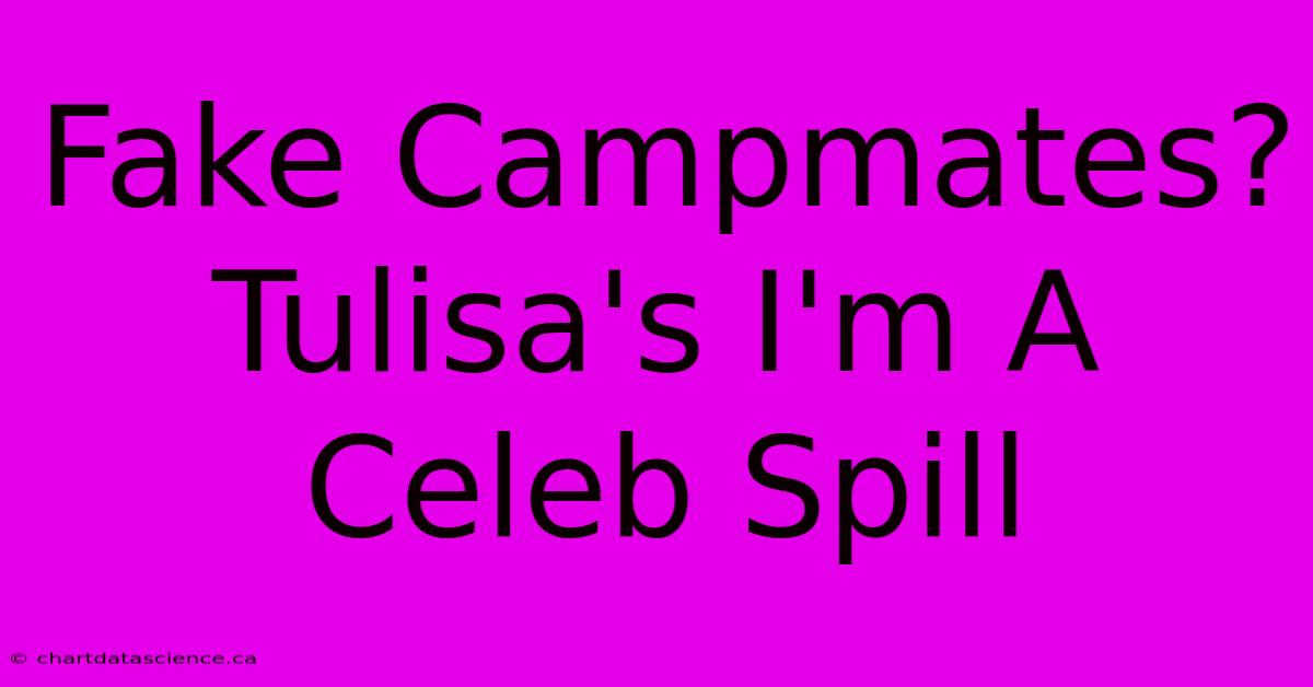 Fake Campmates? Tulisa's I'm A Celeb Spill