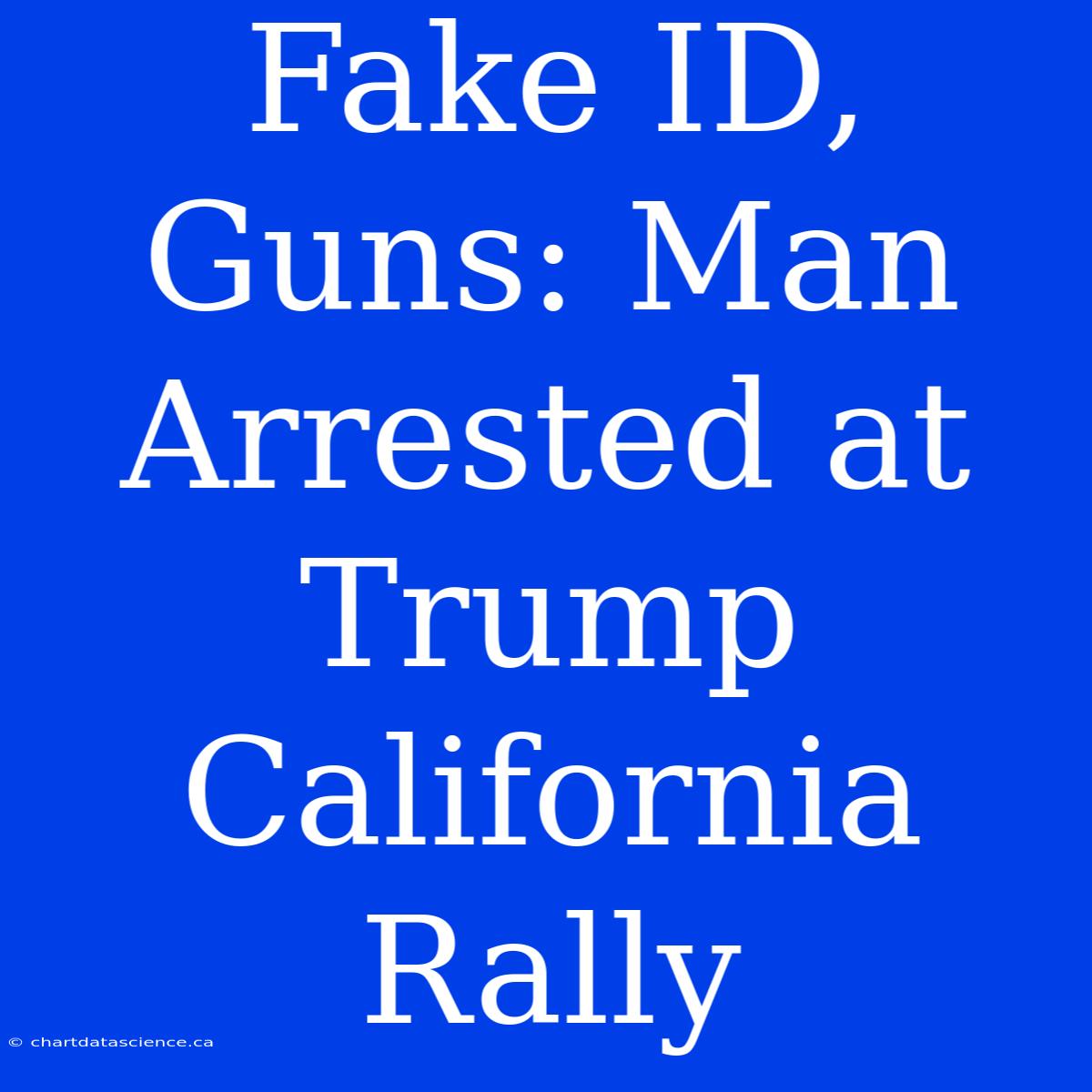 Fake ID, Guns: Man Arrested At Trump California Rally