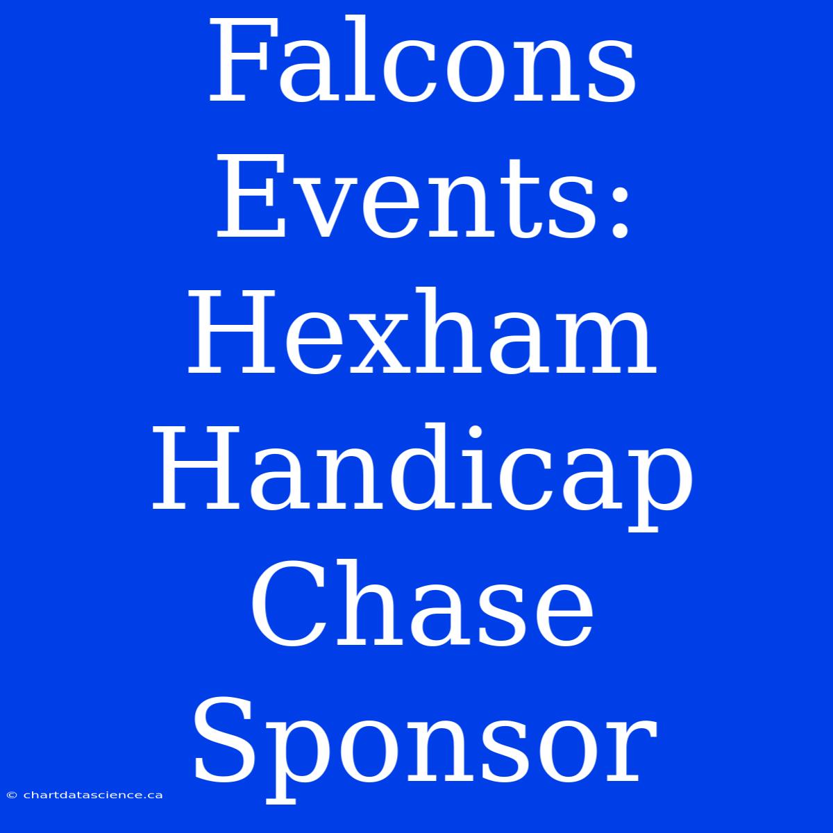 Falcons Events: Hexham Handicap Chase Sponsor