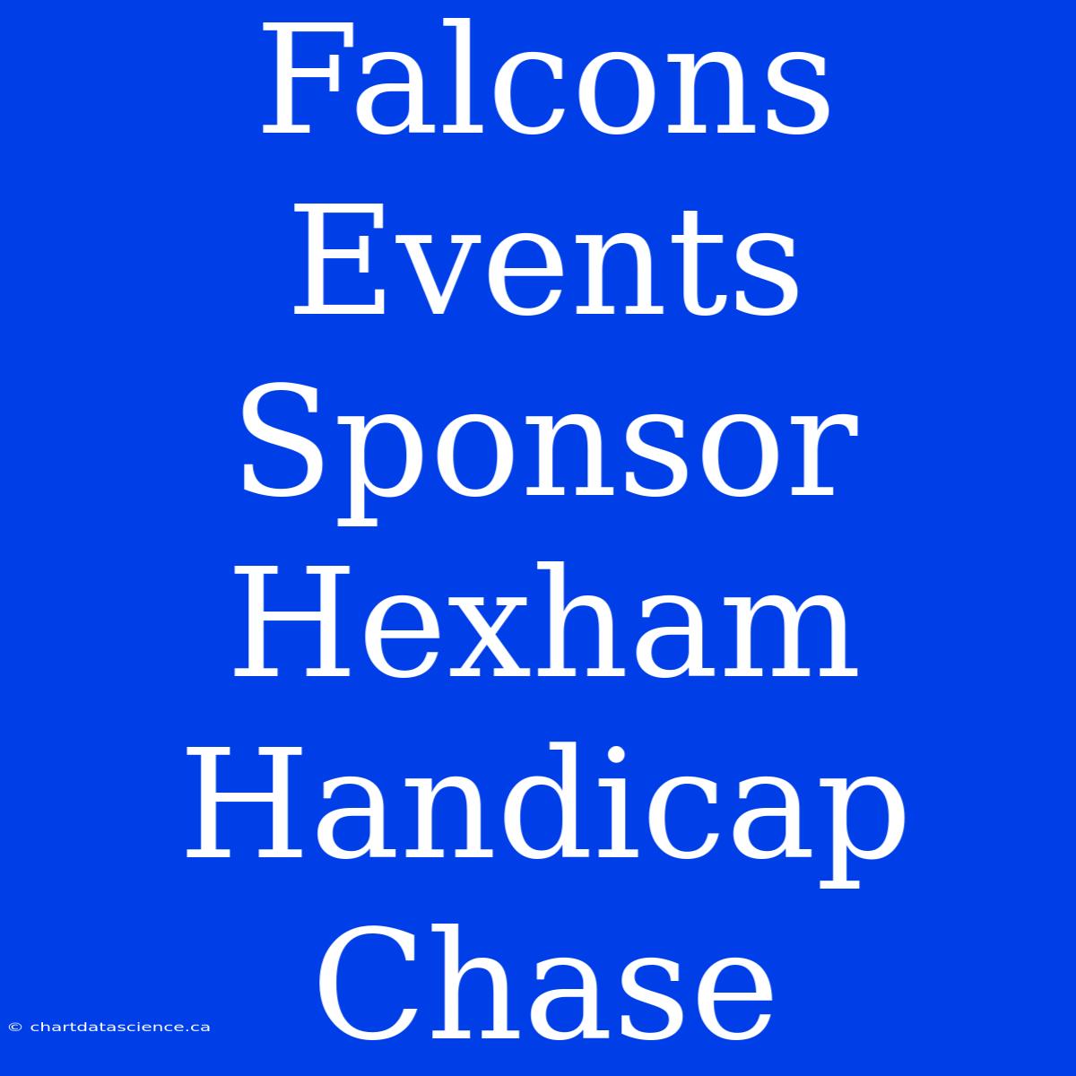 Falcons Events Sponsor Hexham Handicap Chase