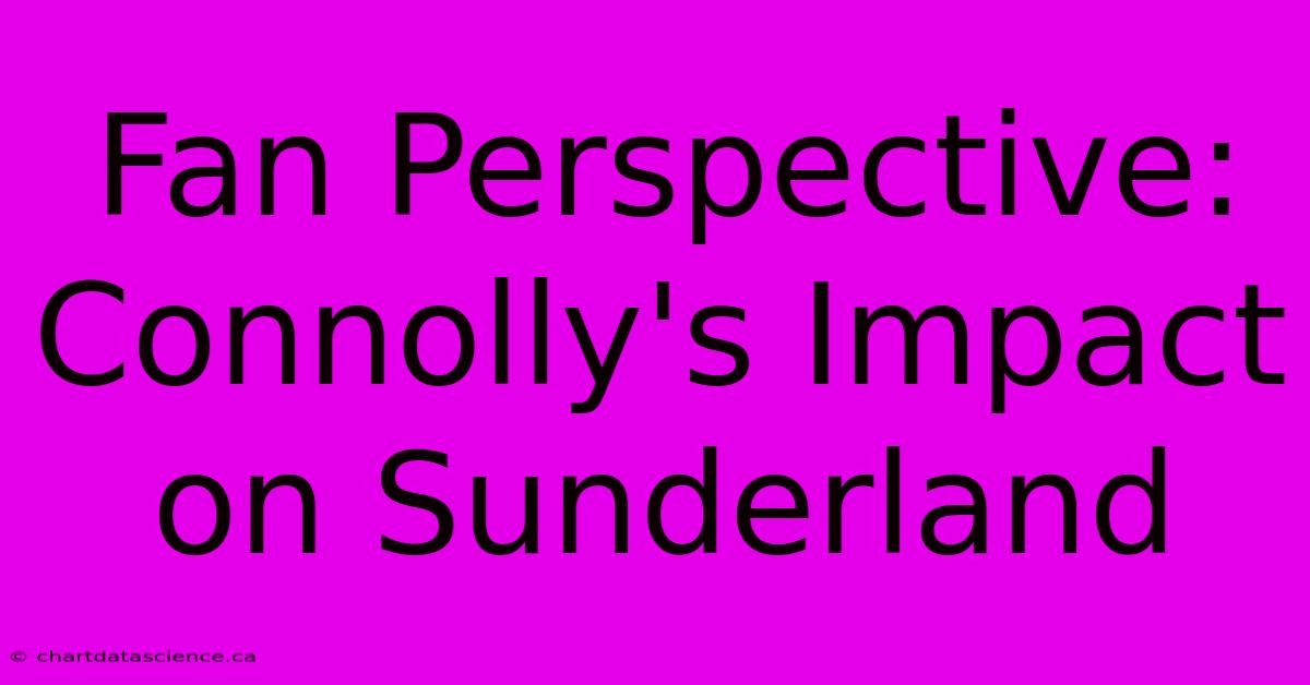 Fan Perspective: Connolly's Impact On Sunderland