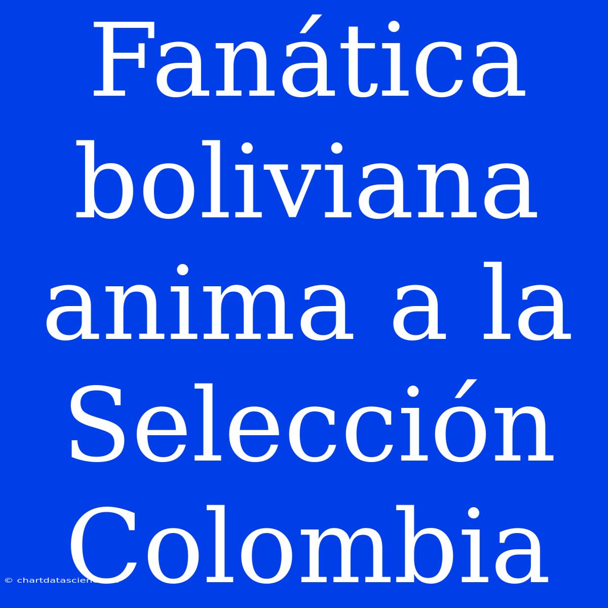 Fanática Boliviana Anima A La Selección Colombia