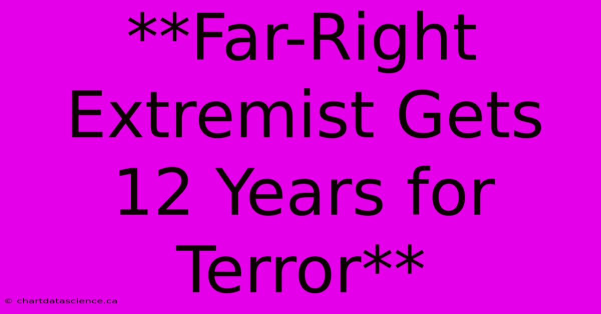 **Far-Right Extremist Gets 12 Years For Terror**