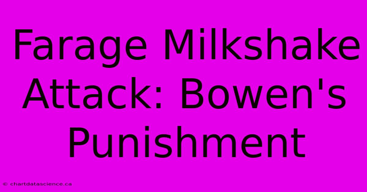 Farage Milkshake Attack: Bowen's Punishment