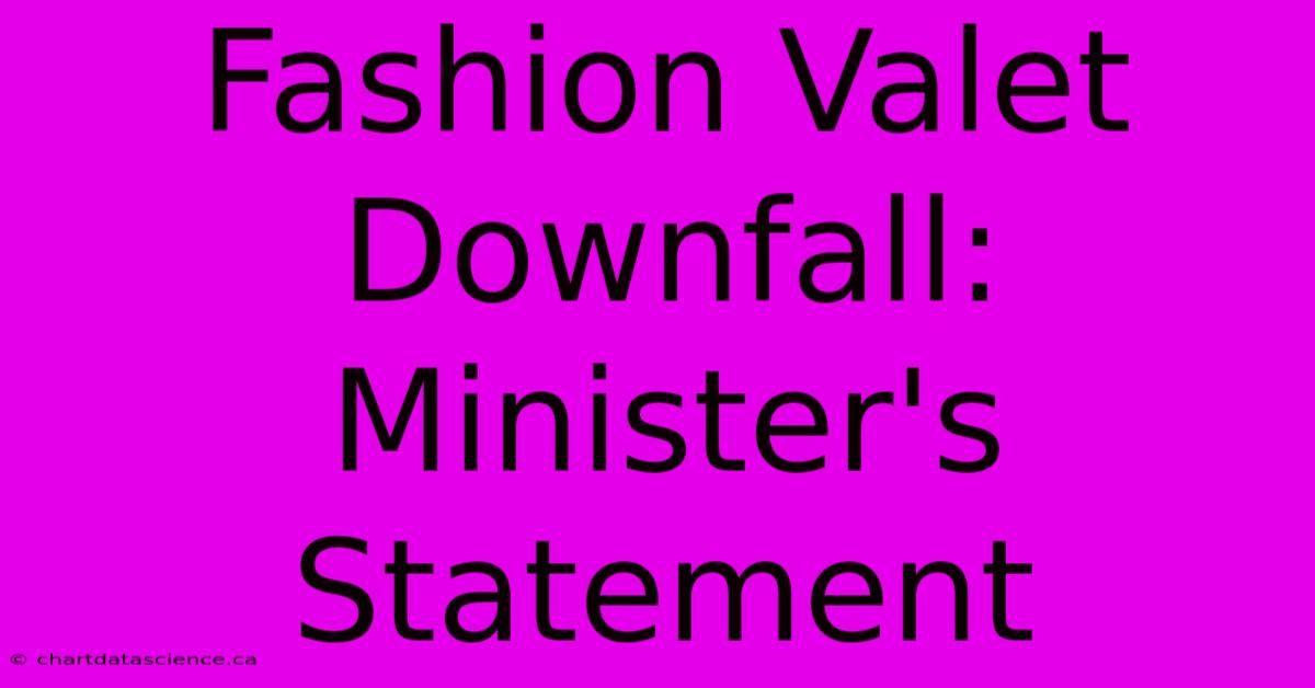 Fashion Valet Downfall: Minister's Statement