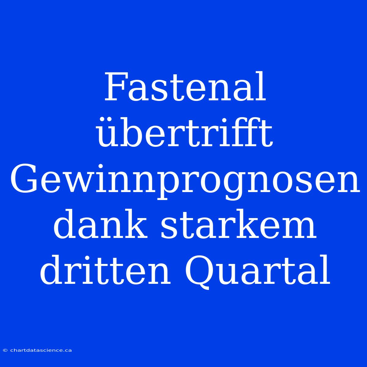 Fastenal Übertrifft Gewinnprognosen Dank Starkem Dritten Quartal