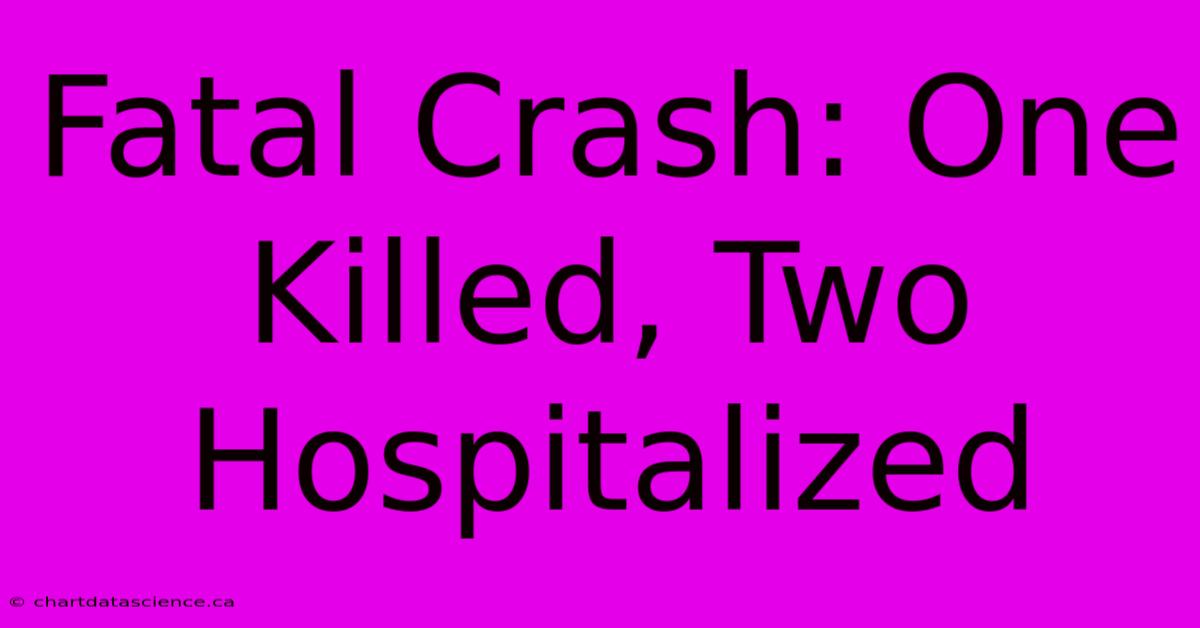 Fatal Crash: One Killed, Two Hospitalized