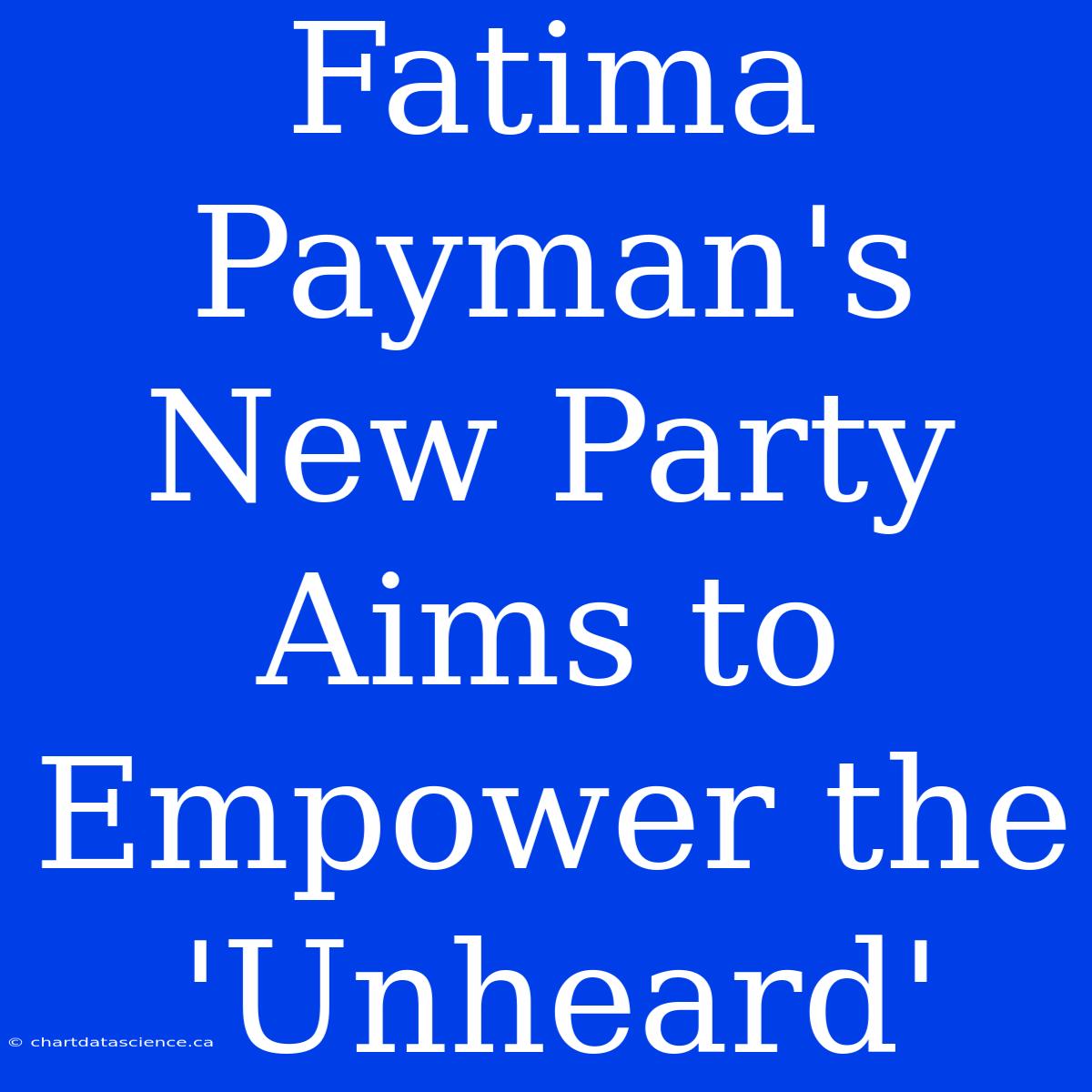 Fatima Payman's New Party Aims To Empower The 'Unheard'