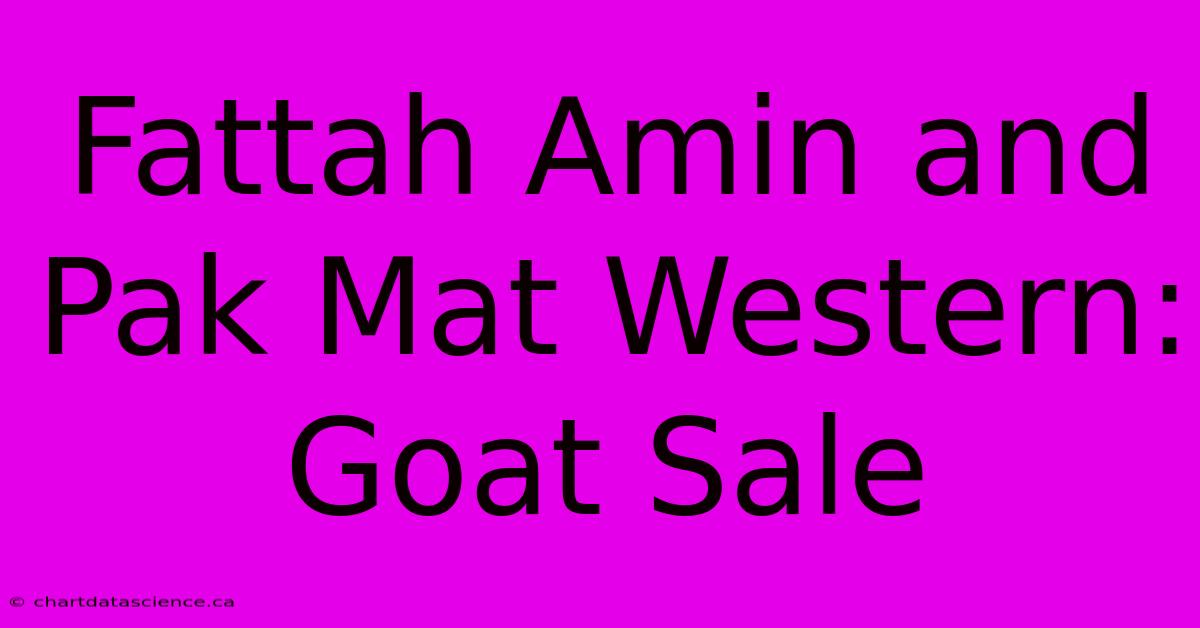 Fattah Amin And Pak Mat Western: Goat Sale 