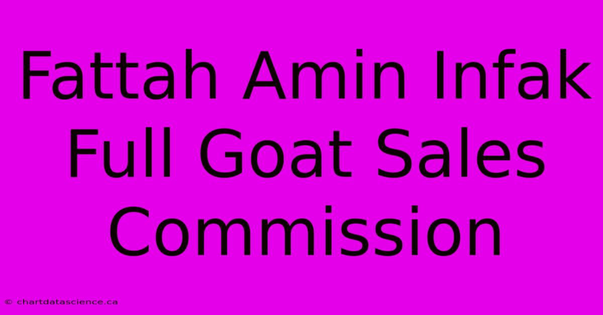 Fattah Amin Infak Full Goat Sales Commission