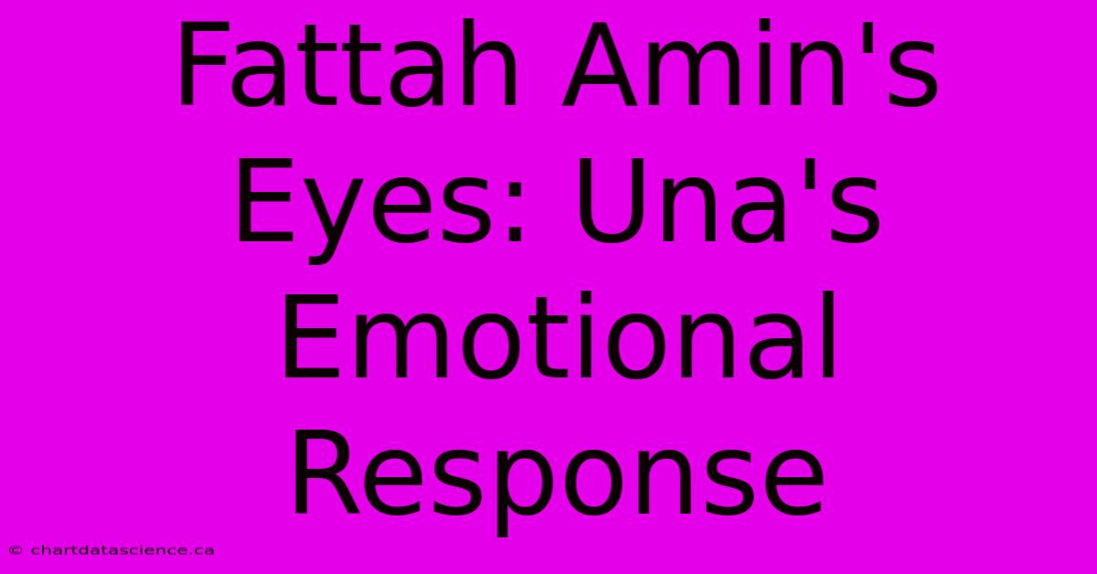 Fattah Amin's Eyes: Una's Emotional Response