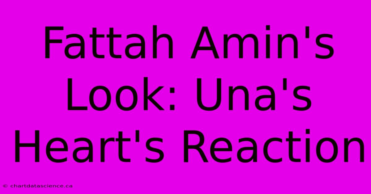 Fattah Amin's Look: Una's Heart's Reaction