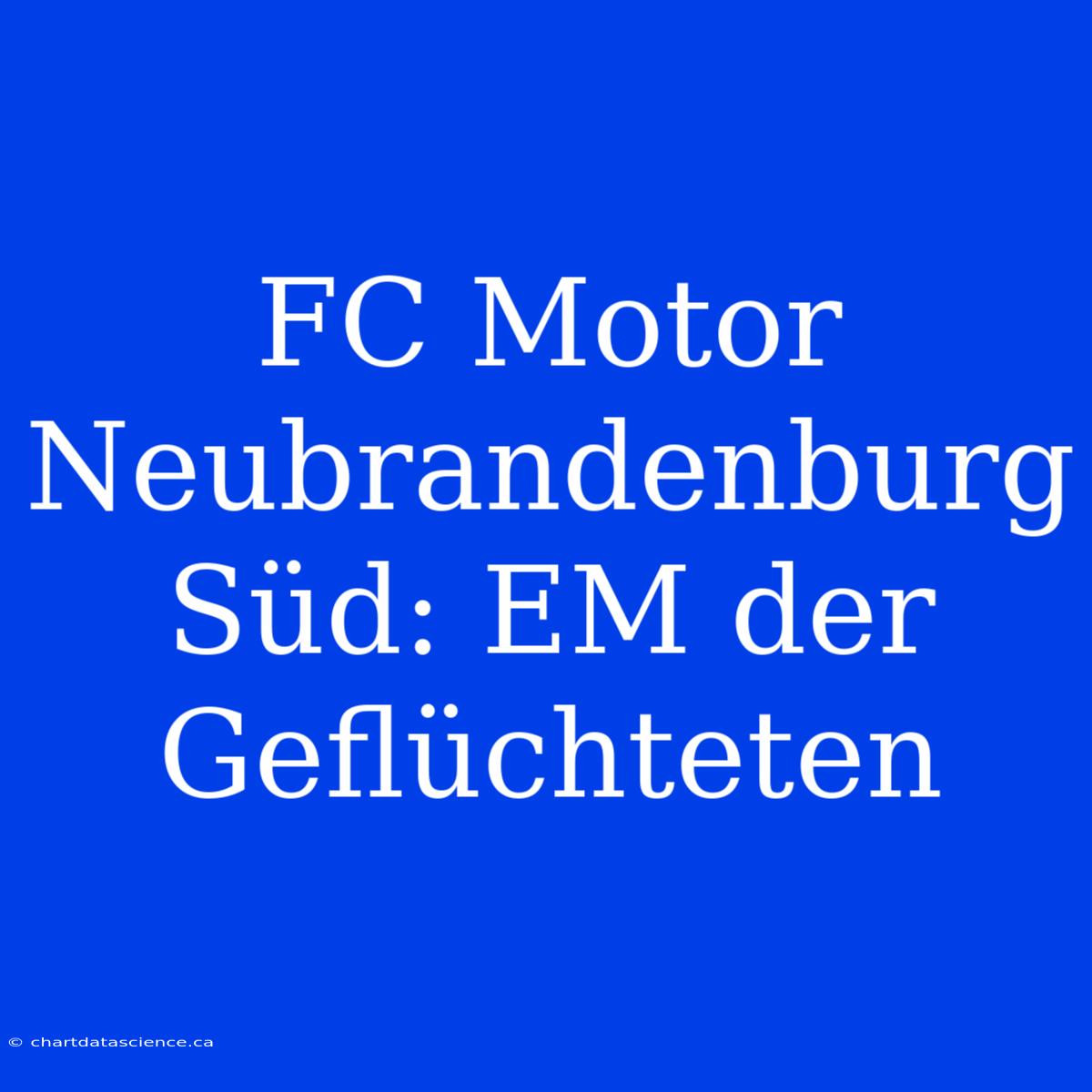 FC Motor Neubrandenburg Süd: EM Der Geflüchteten