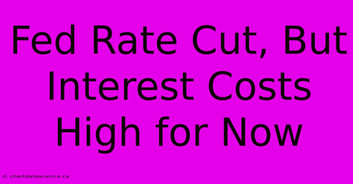 Fed Rate Cut, But Interest Costs High For Now