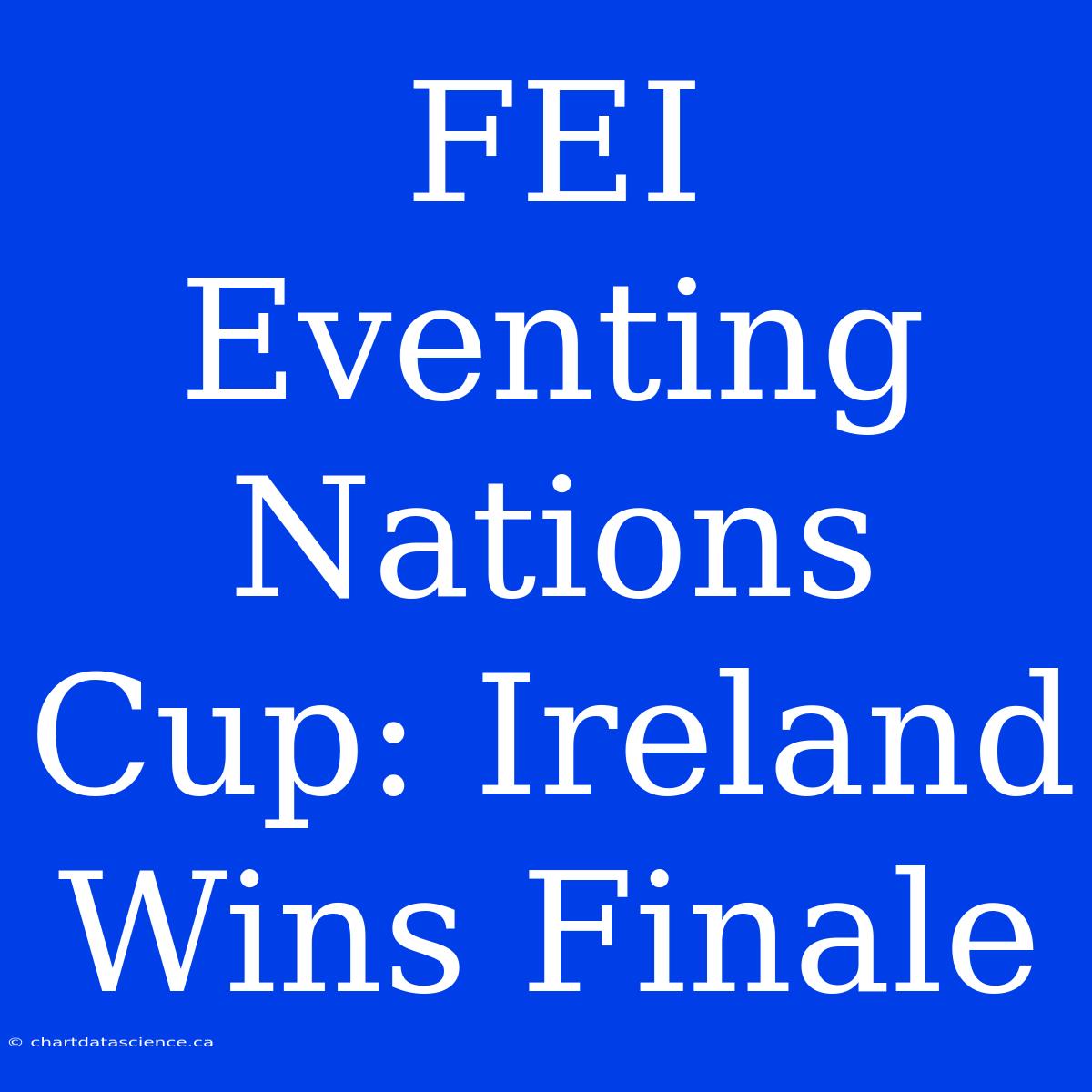 FEI Eventing Nations Cup: Ireland Wins Finale