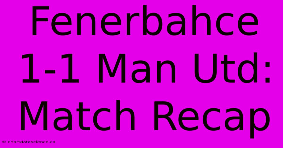 Fenerbahce 1-1 Man Utd: Match Recap