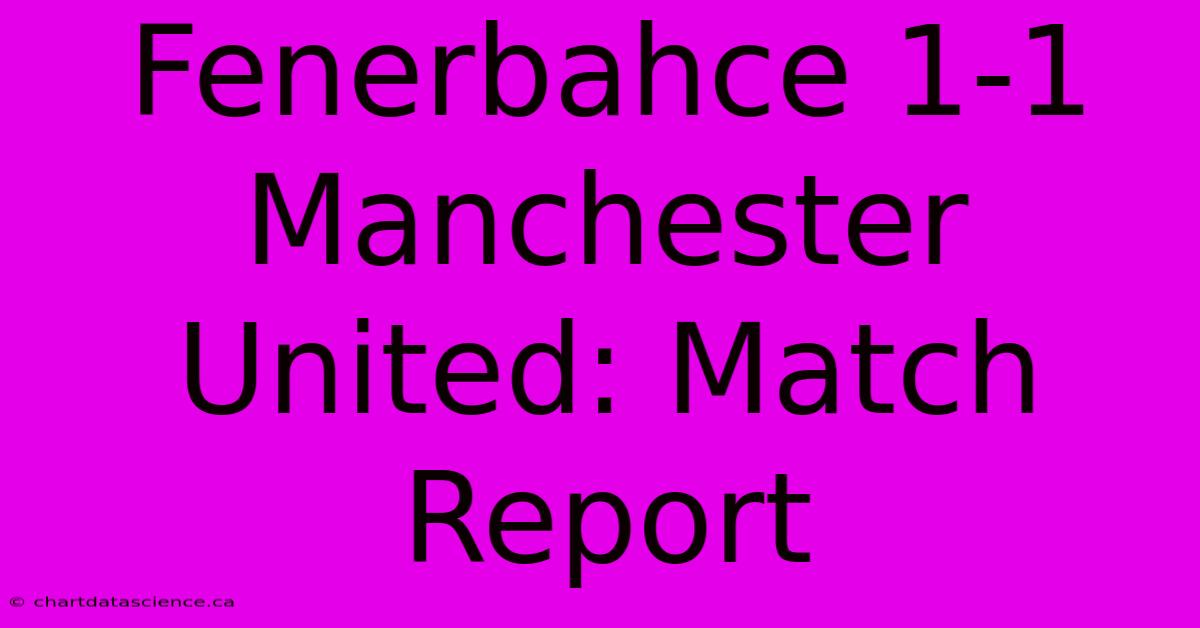 Fenerbahce 1-1 Manchester United: Match Report