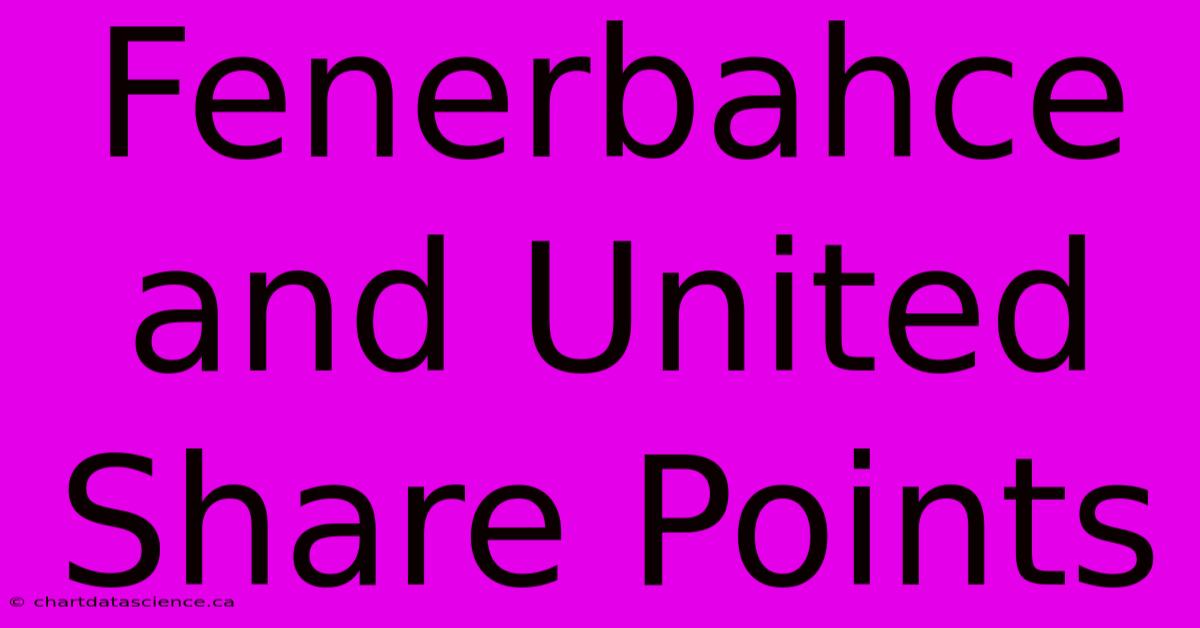 Fenerbahce And United Share Points