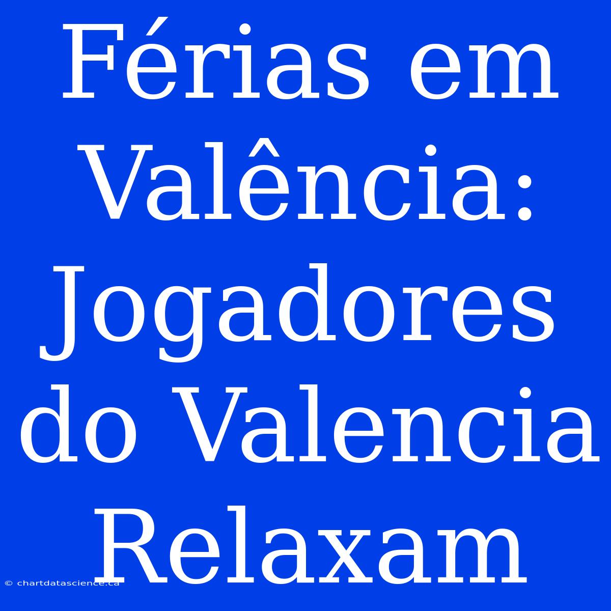 Férias Em Valência: Jogadores Do Valencia Relaxam