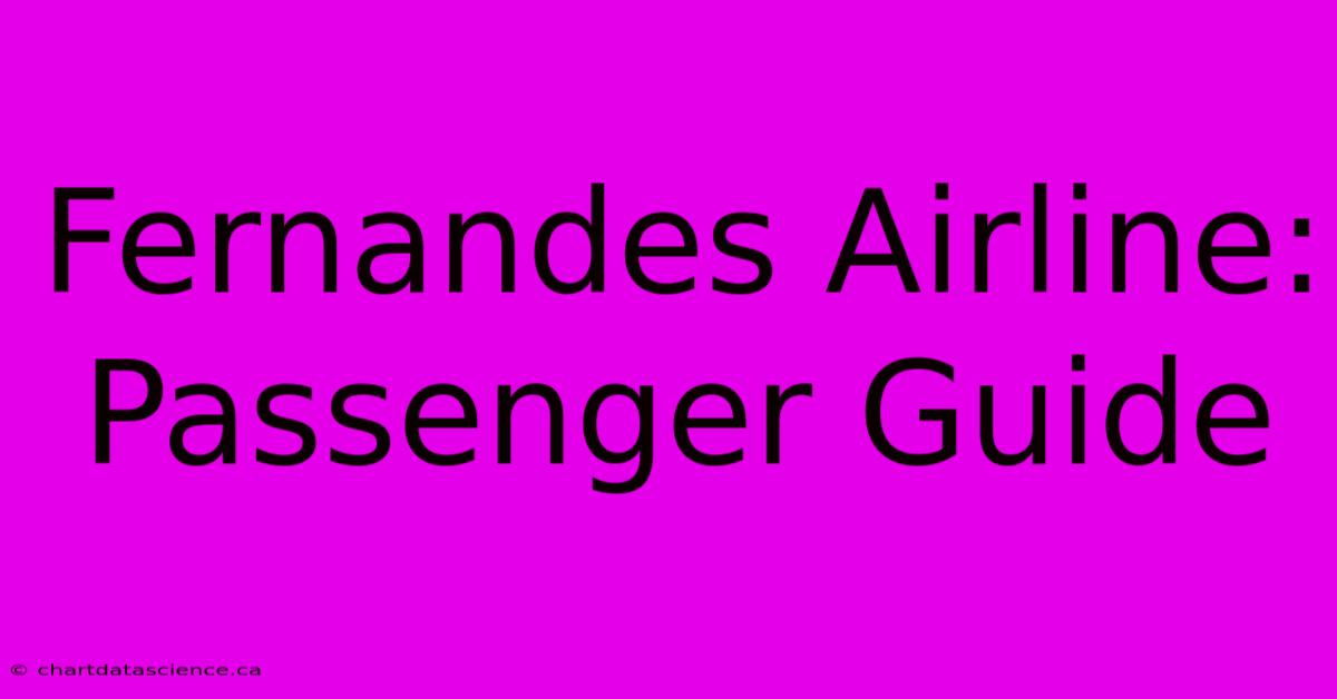 Fernandes Airline: Passenger Guide