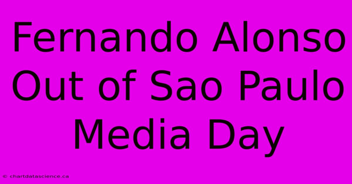 Fernando Alonso Out Of Sao Paulo Media Day