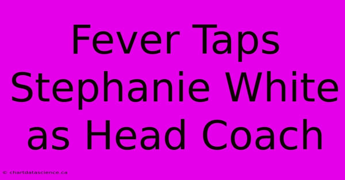 Fever Taps Stephanie White As Head Coach