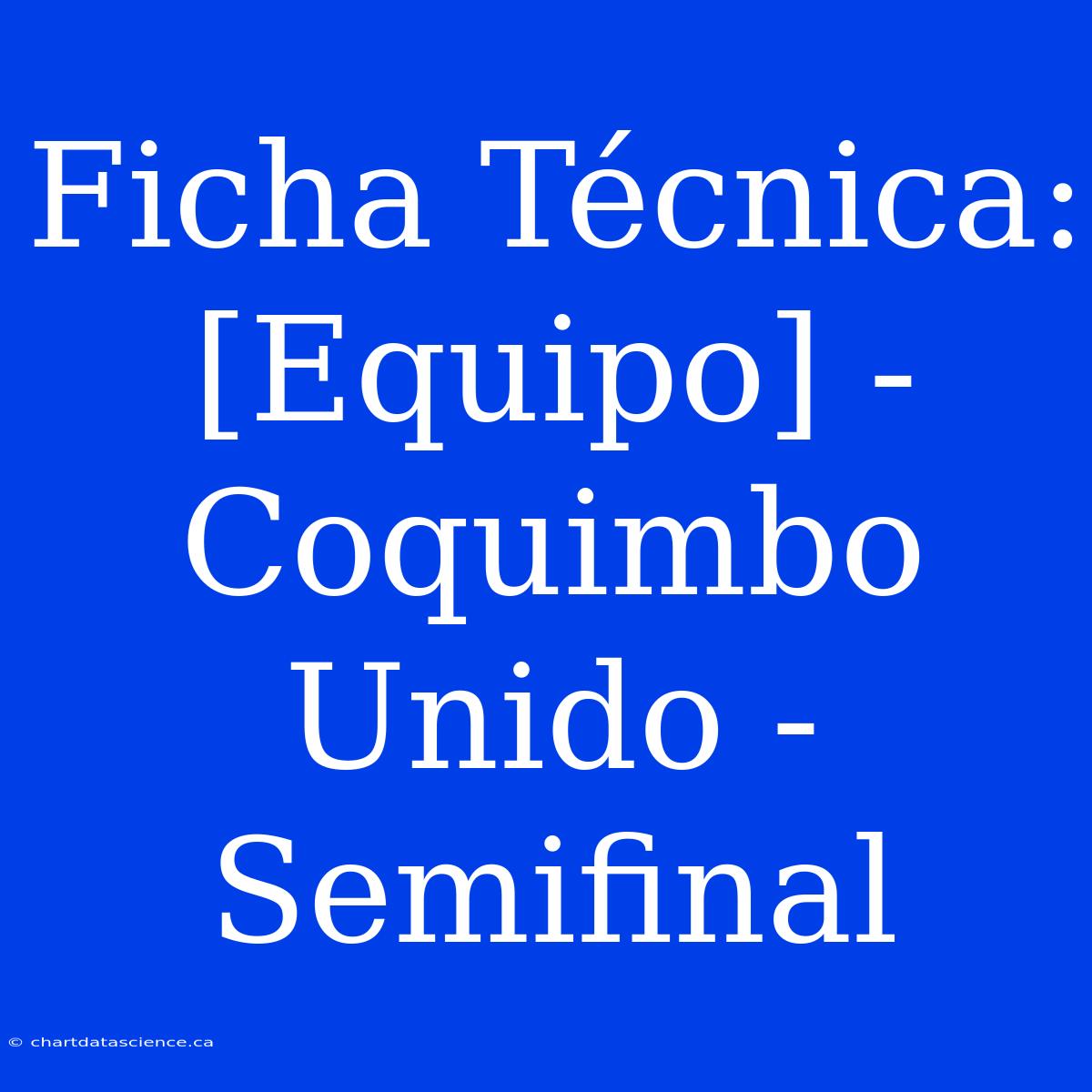 Ficha Técnica: [Equipo] - Coquimbo Unido - Semifinal