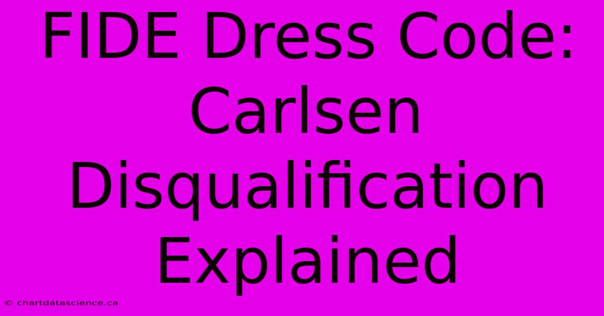 FIDE Dress Code: Carlsen Disqualification Explained