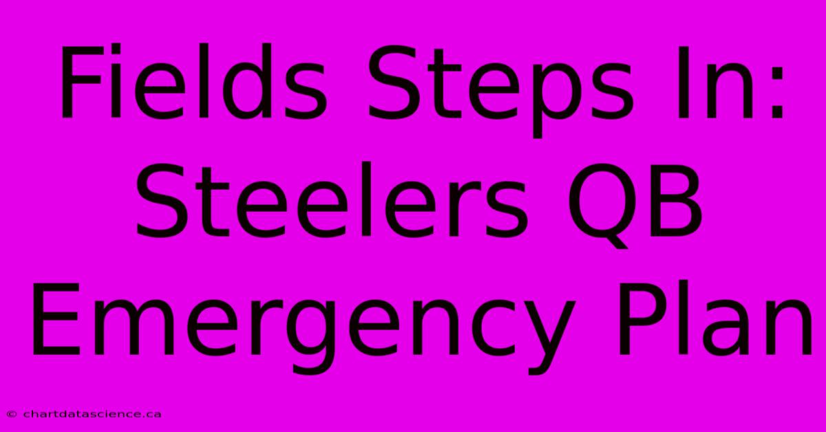 Fields Steps In: Steelers QB Emergency Plan