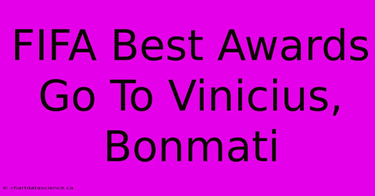 FIFA Best Awards Go To Vinicius, Bonmati