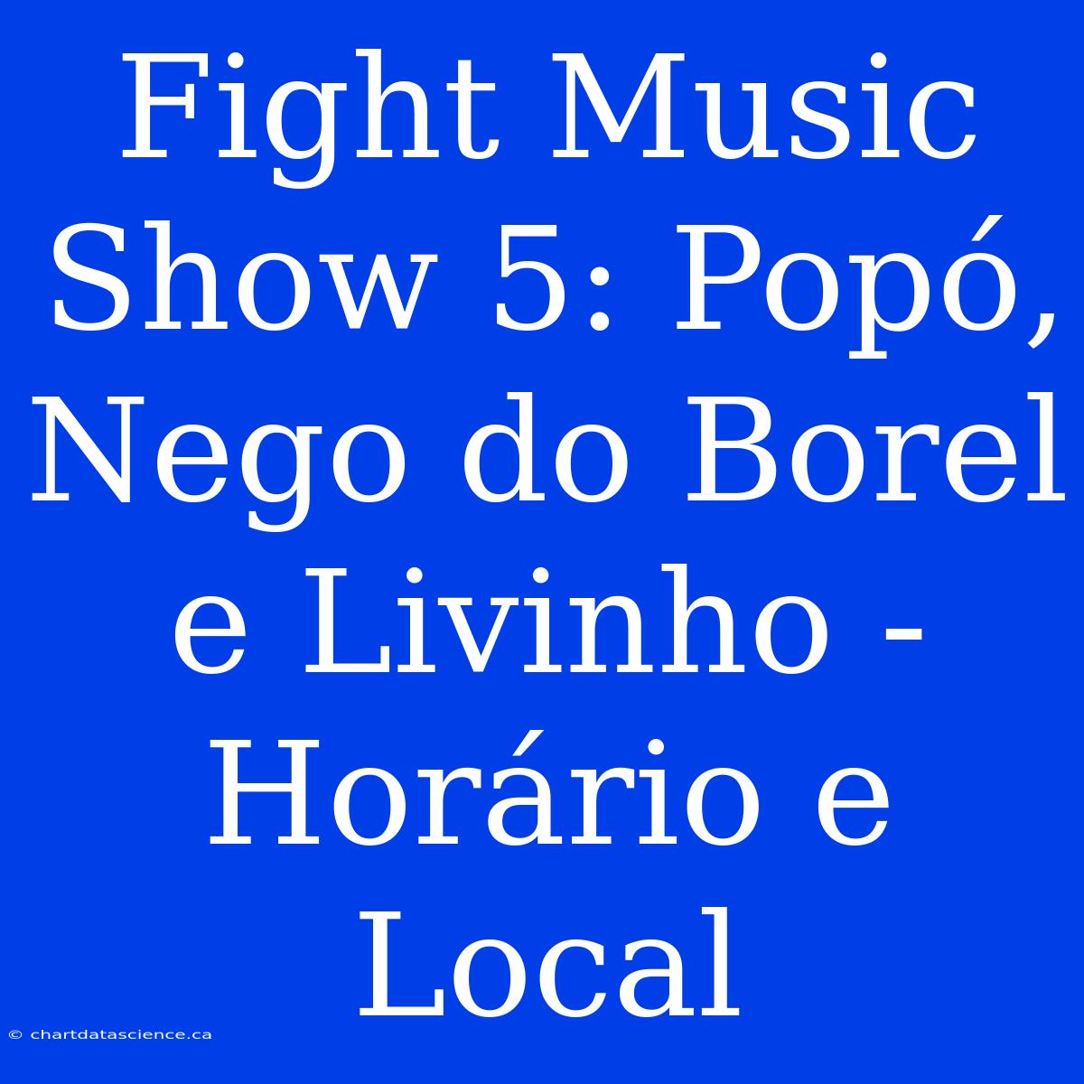 Fight Music Show 5: Popó, Nego Do Borel E Livinho - Horário E Local