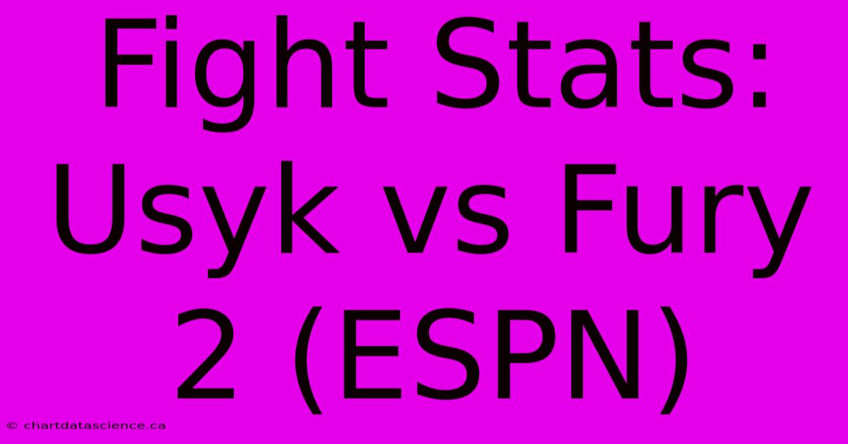 Fight Stats: Usyk Vs Fury 2 (ESPN)