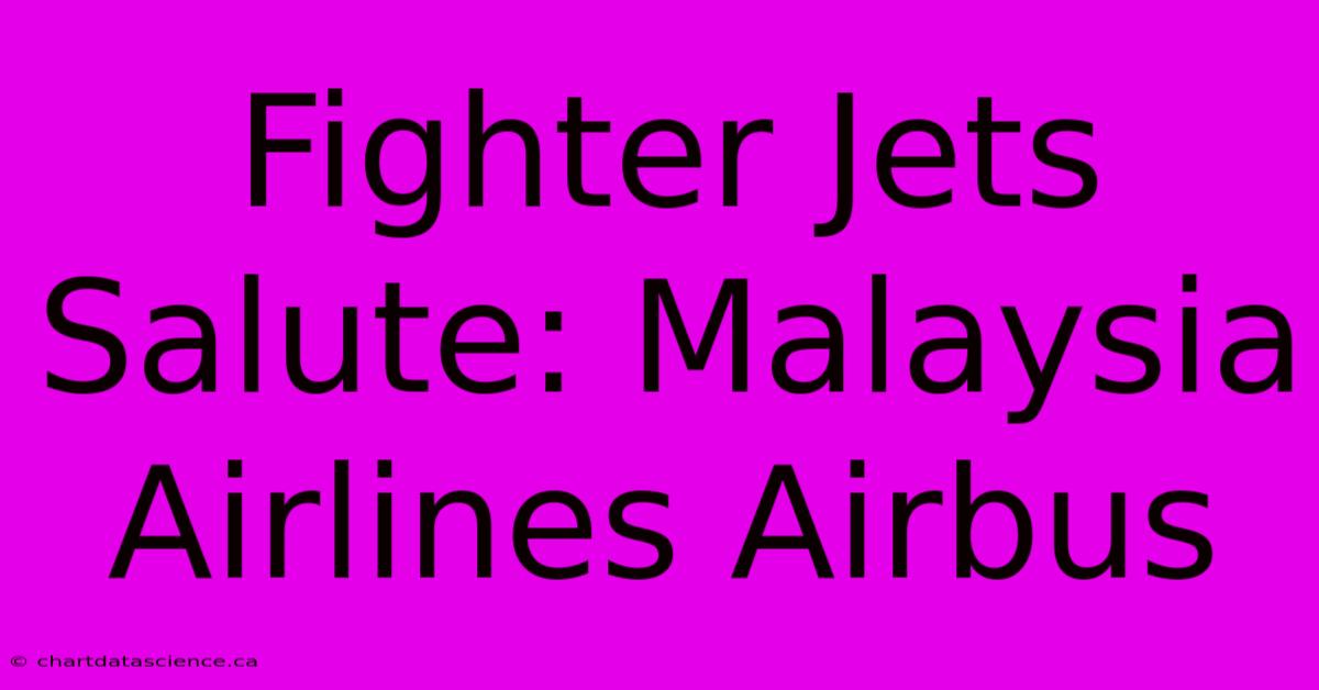 Fighter Jets Salute: Malaysia Airlines Airbus