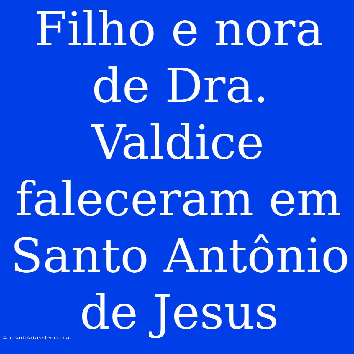 Filho E Nora De Dra. Valdice Faleceram Em Santo Antônio De Jesus