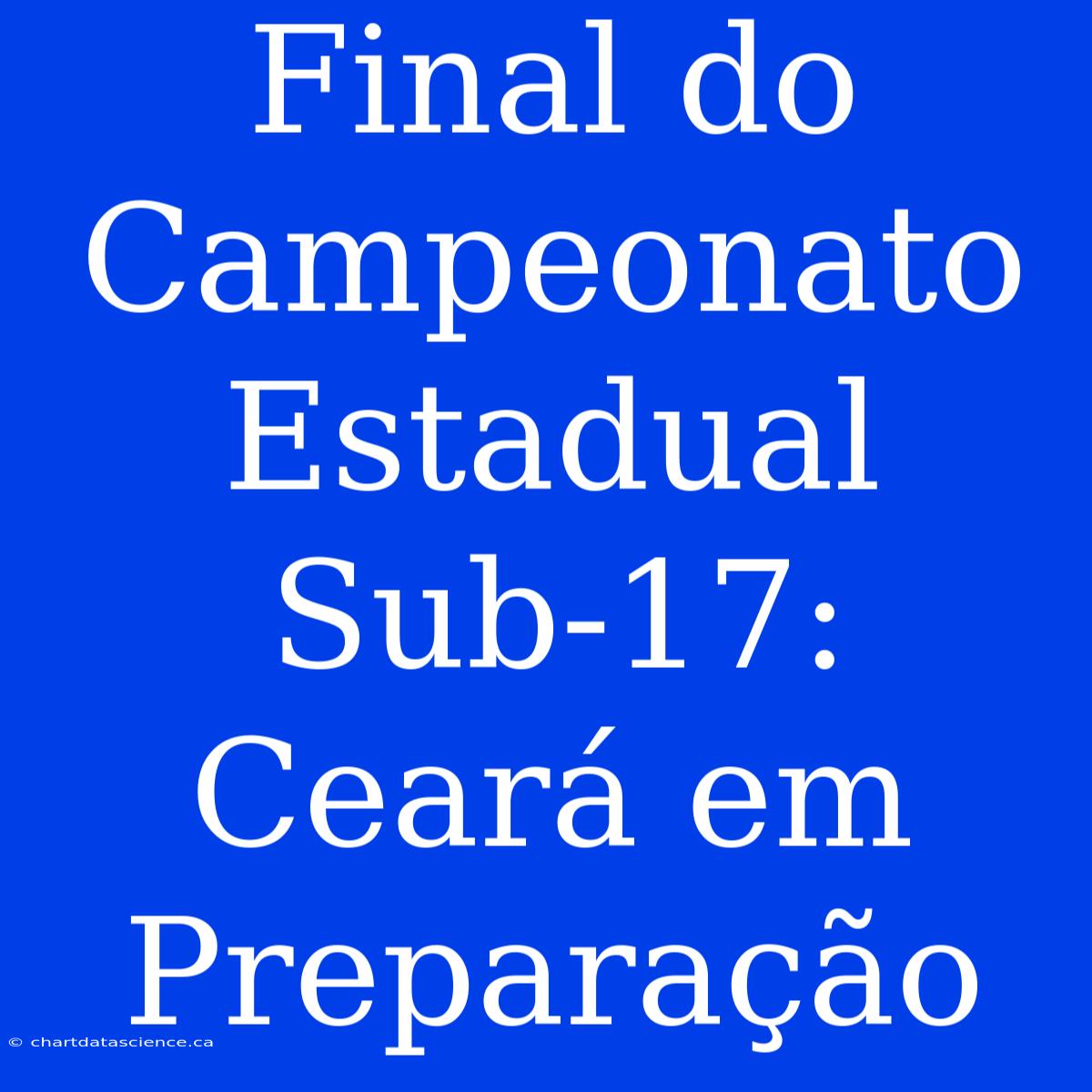 Final Do Campeonato Estadual Sub-17: Ceará Em Preparação