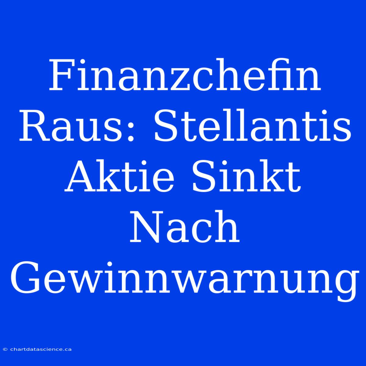 Finanzchefin Raus: Stellantis Aktie Sinkt Nach Gewinnwarnung