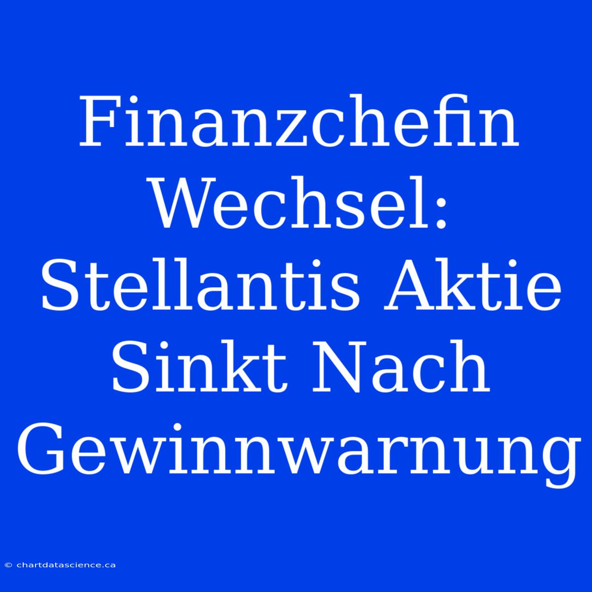 Finanzchefin Wechsel: Stellantis Aktie Sinkt Nach Gewinnwarnung