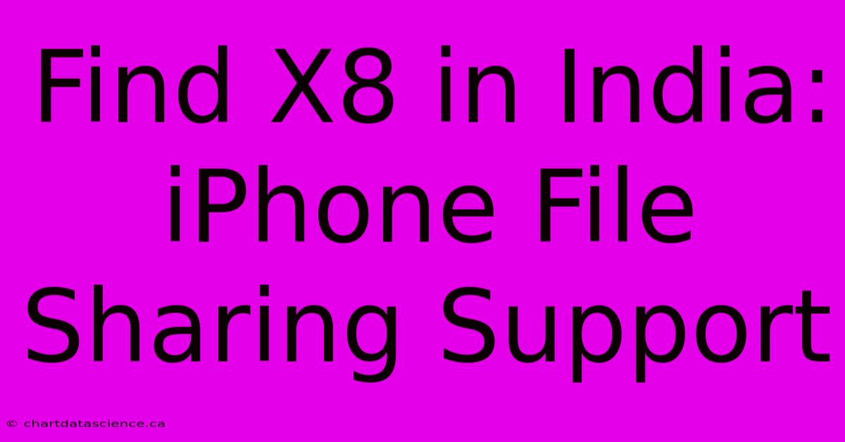 Find X8 In India: IPhone File Sharing Support